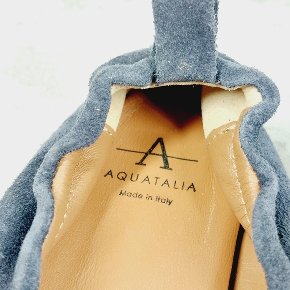 New Aquatalia Journee Suede Square Toe Slip On Loafer Flats M230 - Picture 10 of 12